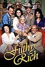 Delta Burke, Dixie Carter, Charles Frank, Jerry Hardin, Michael Lombard, Nedra Volz, and Ann Wedgeworth in Filthy Rich (1982)