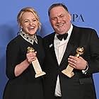 Elisabeth Moss and Bruce Miller at an event for The Handmaid's Tale (2017)