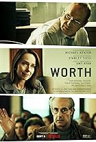Michael Keaton, Stanley Tucci, and Amy Ryan in Worth (2020)