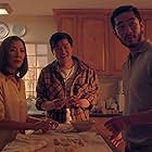 Michelle Yeoh, Sam Song Li, and Justin Chien in The Brothers Sun (2024)