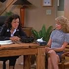 Rebecca McFarland on set with Elaine from "Seinfeld"