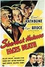 Basil Rathbone, Hillary Brooke, Nigel Bruce, and Milburn Stone in Sherlock Holmes Faces Death (1943)