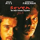 Brad Pitt and Morgan Freeman in Se7en (1995)