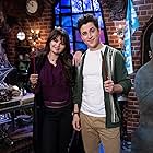 David Henrie and Selena Gomez in Wizards Beyond Waverly Place