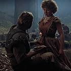 Liam Neeson and Clare McIntyre in Krull (1983)