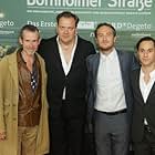 Ulrich Matthes, Ludwig Trepte, Frederick Lau, and Charly Hübner at an event for Bornholmer Straße (2014)
