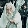 Viggo Mortensen, Miranda Otto, Ian McKellen, Orlando Bloom, John Leigh, and John Rhys-Davies in The Lord of the Rings: The Two Towers (2002)