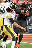 Mason Rudolph and Myles Garrett in Pittsburgh Steelers vs. Cleveland Browns (2019)