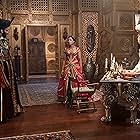 Navid Negahban, Marwan Kenzari, and Naomi Scott in Aladdin (2019)