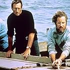 Richard Dreyfuss, Roy Scheider, and Robert Shaw in Jaws (1975)