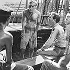 George Segal, Geoffrey Bayldon, and James Fox in King Rat (1965)