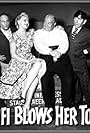 Moe Howard, Larry Fine, Joe Besser, and Wanda Ottoni in Fifi Blows Her Top (1958)