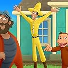 Jeff Bennett, Frank Welker, and Christopher Swindle at an event for Curious George: Cape Ahoy (2021)