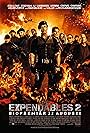 Dolph Lundgren, Arnold Schwarzenegger, Sylvester Stallone, Jean-Claude Van Damme, Bruce Willis, Jet Li, Chuck Norris, and Jason Statham in The Expendables 2 (2012)