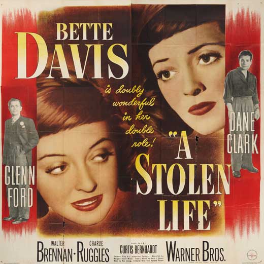 Bette Davis, Glenn Ford, and Dane Clark in A Stolen Life (1946)