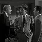 Richard Conte, Fred Clark, and Richard Egan in Hollywood Story (1951)