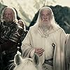 Ian McKellen, Orlando Bloom, Bernard Hill, and Bruce Hopkins in The Lord of the Rings: The Two Towers (2002)