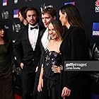 Karina Banno attends the 2022 AACTA Awards, alongside her BARONS cast mates. BARONS was nominated for Best Miniseries.