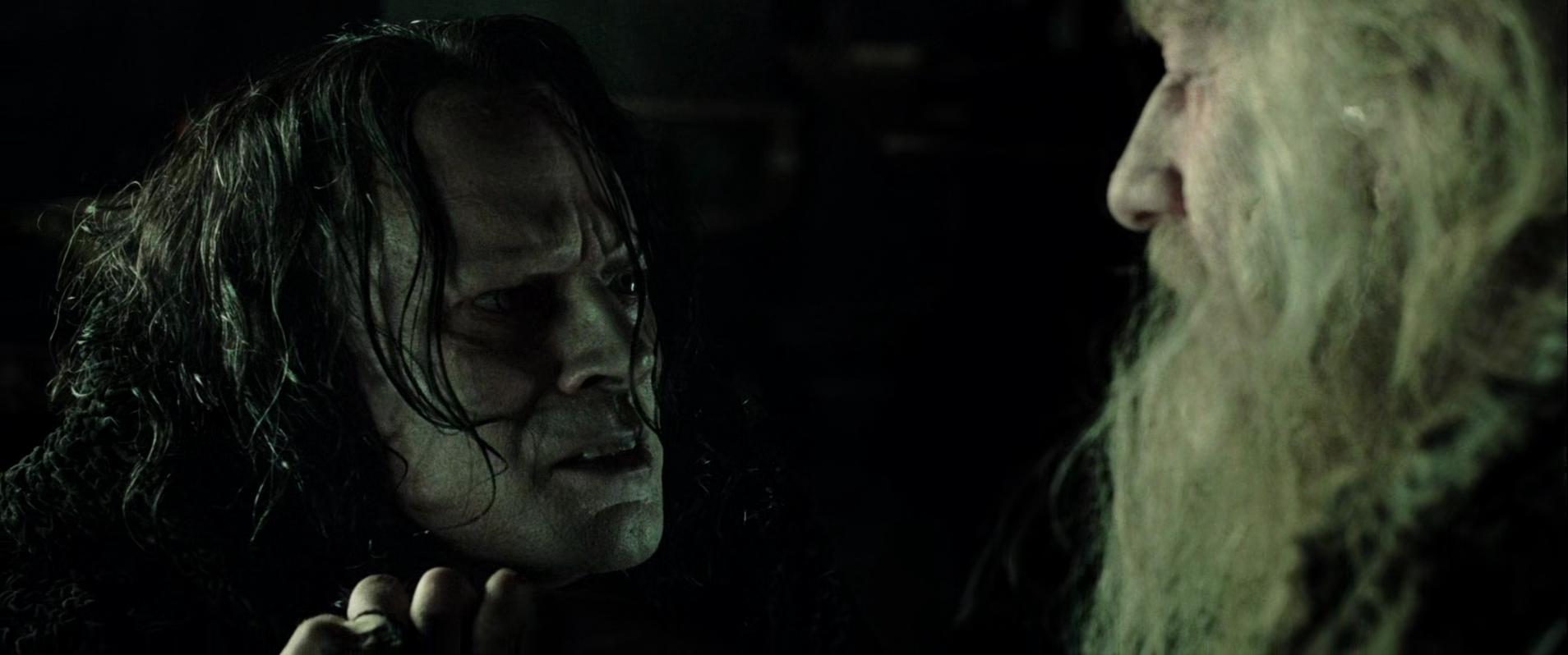 Brad Dourif and Bernard Hill in The Lord of the Rings: The Two Towers (2002)