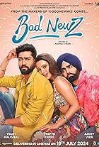 Vicky Kaushal, Ammy Virk, and Triptii Dimri in Bad Newz (2024)