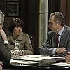 Nigel Hawthorne, Ian Lavender, and Rosemary Williams in Yes Minister (1980)
