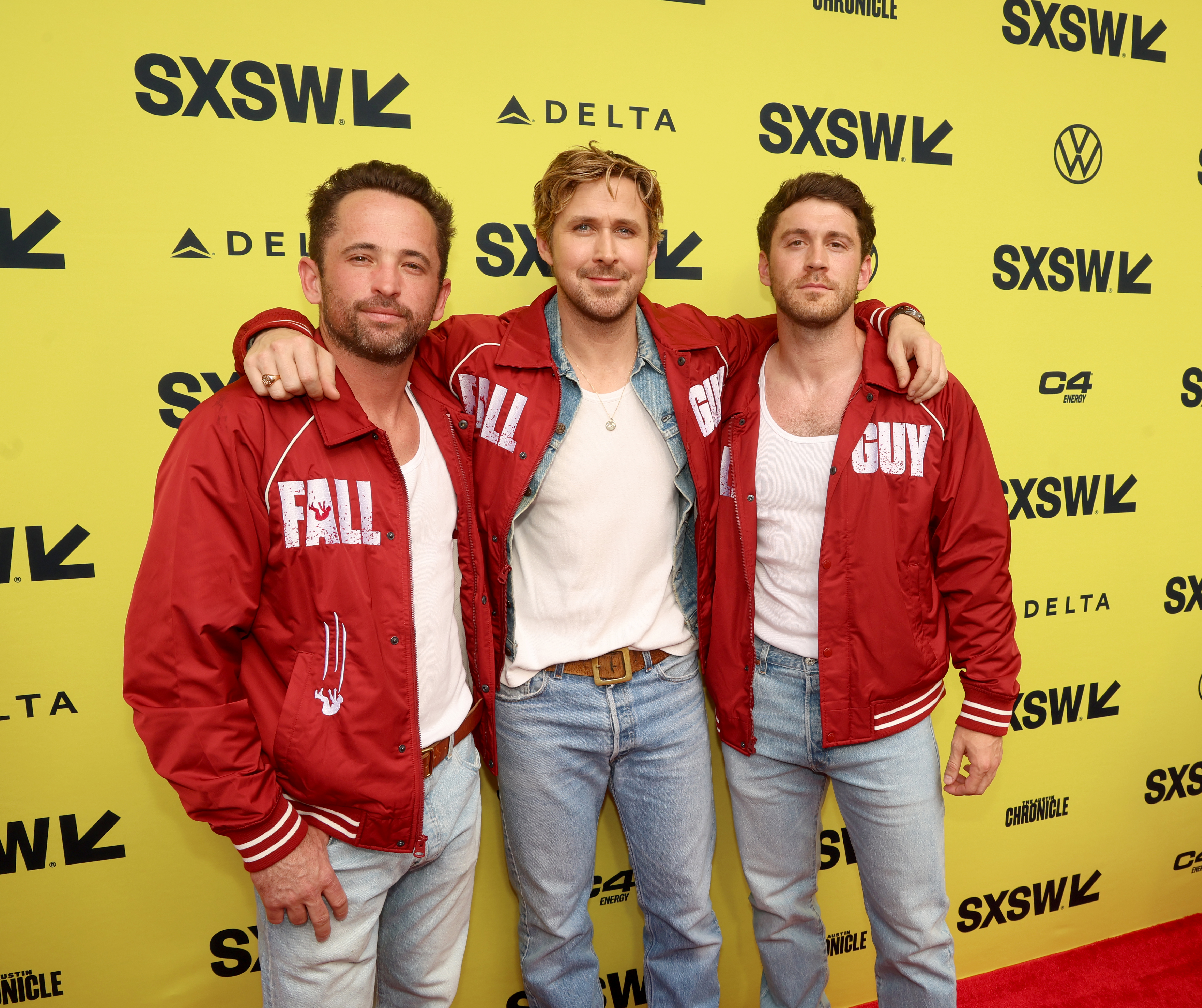 Ryan Gosling, Logan Holladay, Gary Miller, and Ben Jenkin at an event for The Fall Guy (2024)