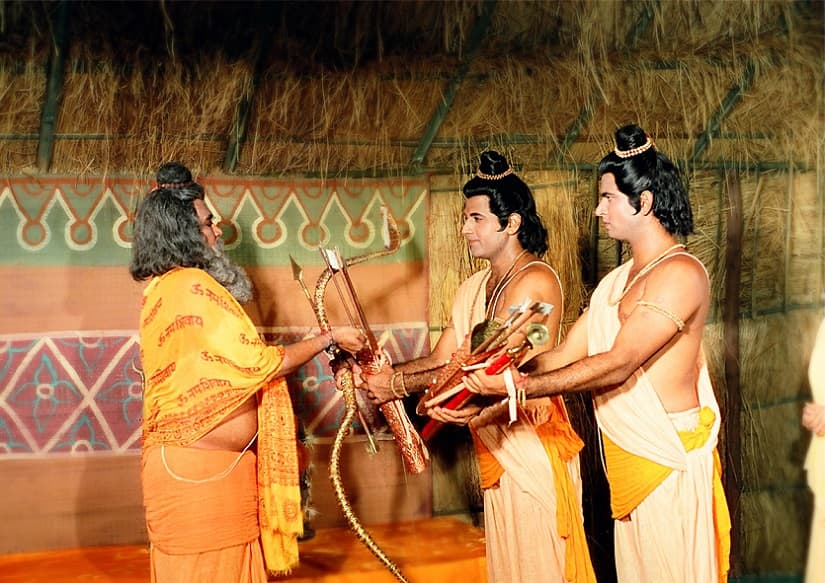 Sunil Lahri and Arun Govil in Ramayan (1987)