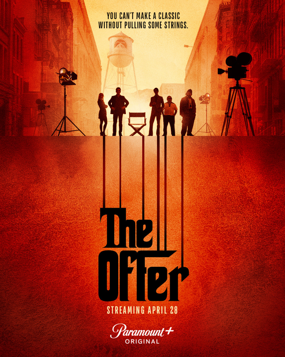 Dan Fogler, Juno Temple, and Miles Teller in The Offer (2022)