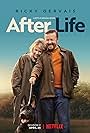 Ricky Gervais, Kerry Godliman, and Anti in After Life (2019)