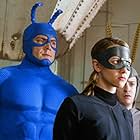 Peter Serafinowicz, Griffin Newman, and Valorie Curry in The Tick (2016)
