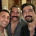 On the set of Queen of the South with Hemky Madera and Alfonso Herrerra