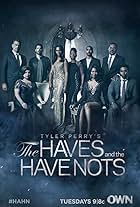 Crystal Fox, Peter Parros, John Schneider, Gavin Houston, Angela Robinson, Renee Lawless, Tika Sumpter, Aaron O'Connell, and Tyler Lepley in The Haves and the Have Nots (2013)