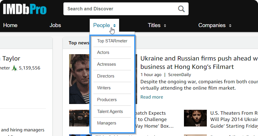 Example of accessing Discover People