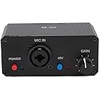Microphone Preamp, High Gain 48V Phantom Power Microphone Booster with Preamp, XLR Output Mic Preamplifier for Dynamic and Condenser Microphone