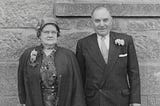 Picture of my grandparents at a wedding