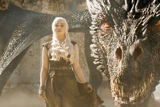 woman with a dragon — Daenerys