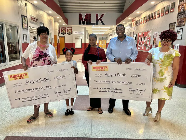 First Robert’s Soul Food Restaurant Scholarships Presented in Honor of Founder Michael E. McClinton