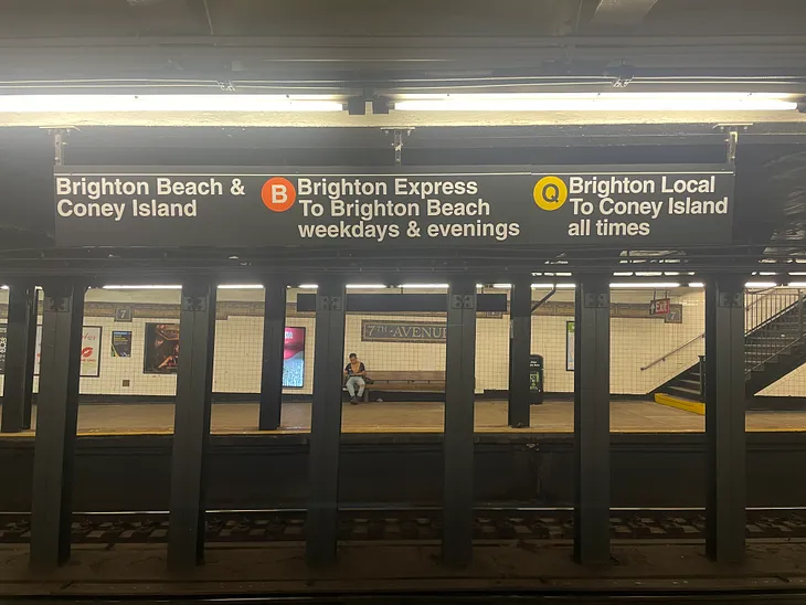 coney island subway sign