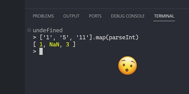 Why [‘1’, ‘5’, ‘11’].map(parseInt) returns [1, NaN, 3] in Javascript