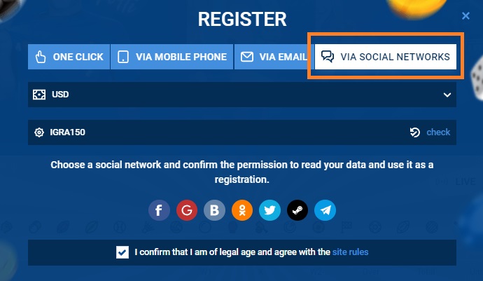 registrering av sosiale nettverk