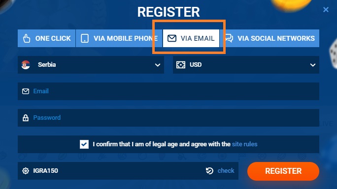 email register