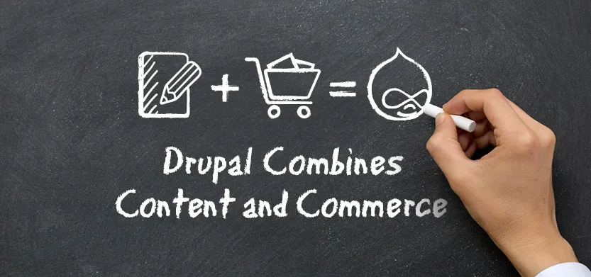 Drupal combines content and commerce