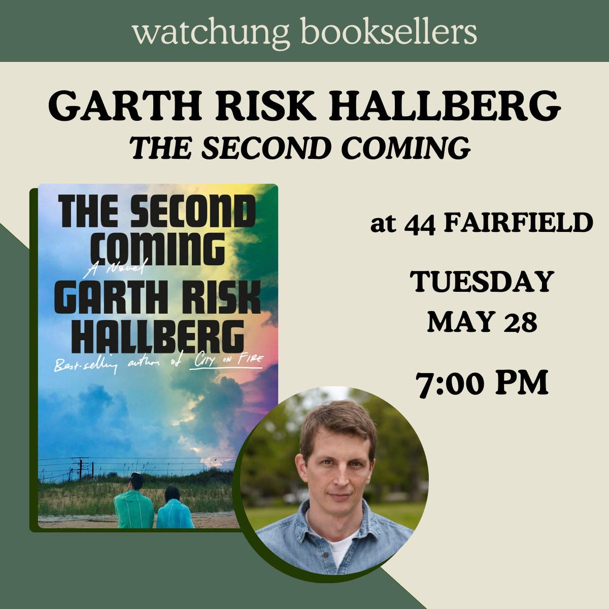 Watchung Booksellers Welcomes Bestselling Author Garth Risk Hallberg