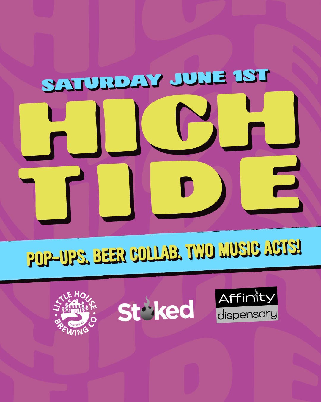 High Tide at Tribus Beer Co. Live music, beer collab, pop-ups!