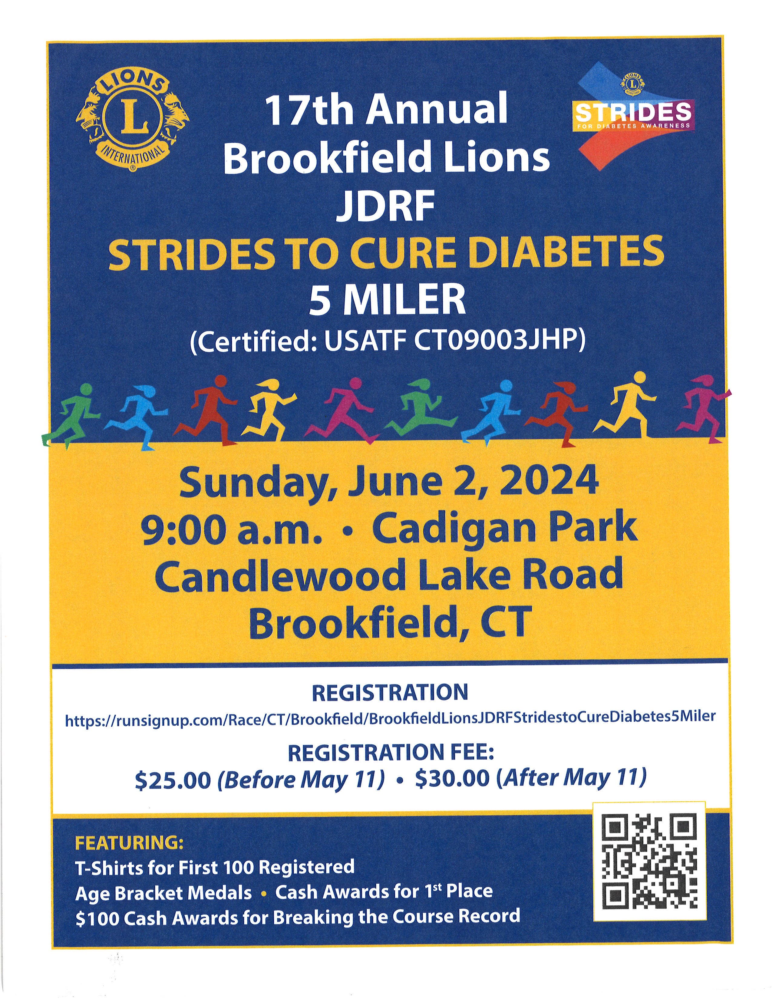 Brookfield Lions Strides to Cure Diabetes 5-Miler