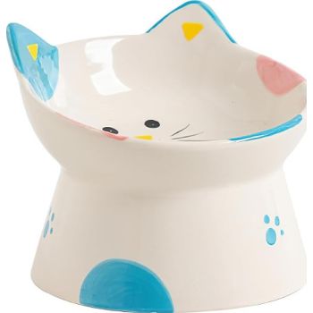  Cat design Cat Bowl - 11.5 x 9.7cm - Blue 