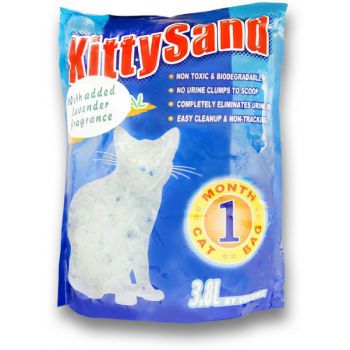  KITTY SAND  CRYSTAL CAT LITTER   Lavender Scent 3.8L 