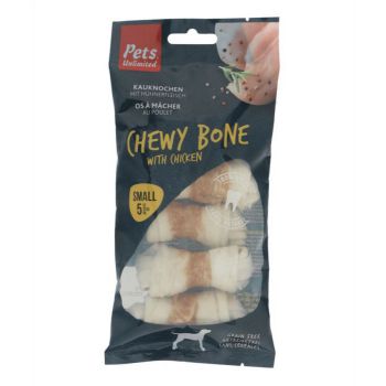  Pets Unlimited Dog Treats Chewy Bone w/ Chicken Small 5pcs 