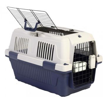  Nutra Pet Dog & Cat Carrier Open Grill Top Dark Blue Box L50CmsX W33Cms X H29Cms 