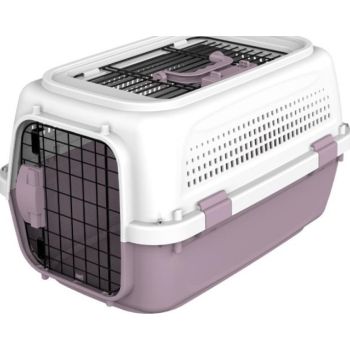  PAWSITIV MARCO POLO 1 - CARRIER WITH SKYLIGHT TOP DOOR FOR CAT & SMALL DOG - PURPLE 